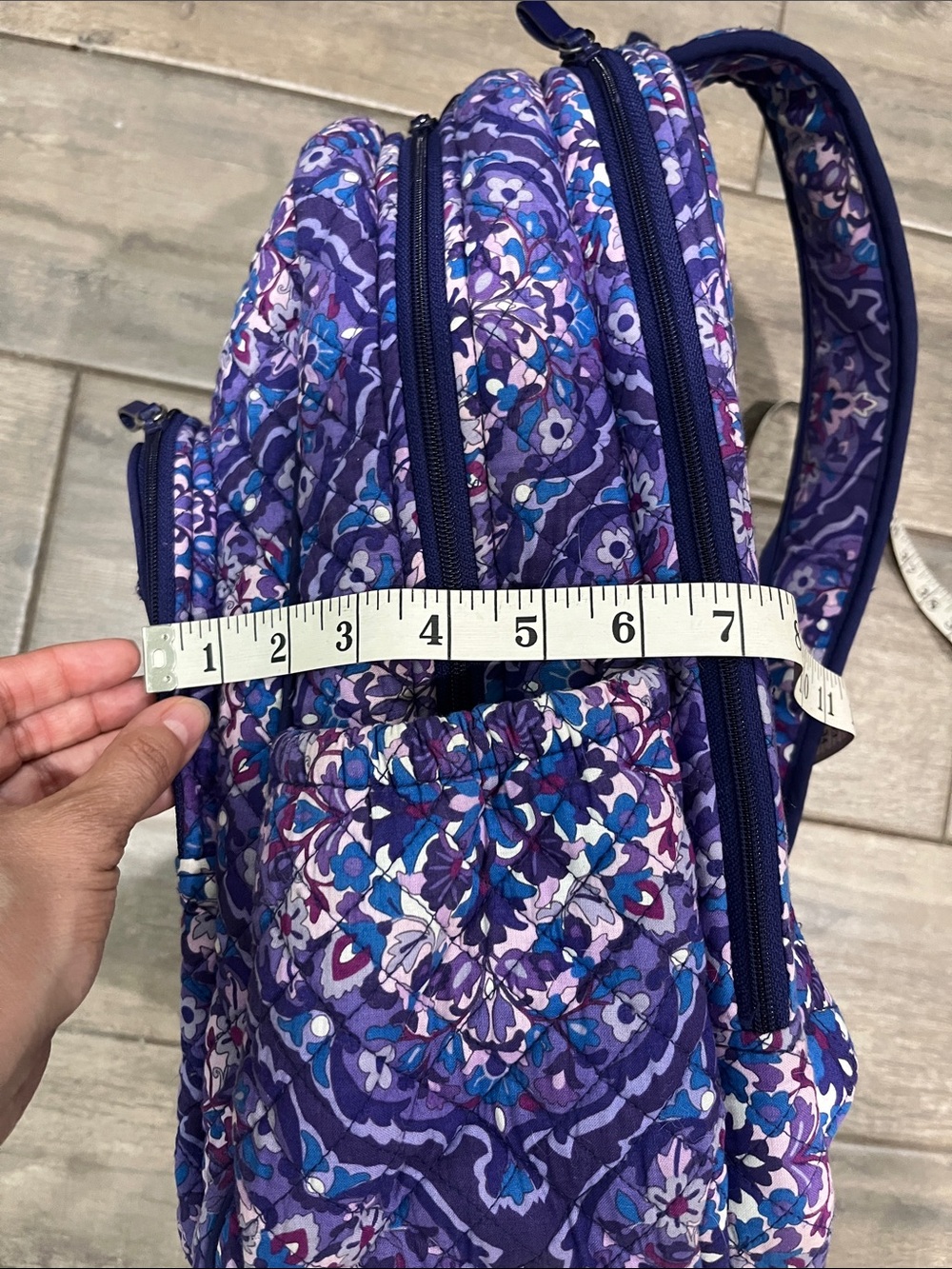 Vera Bradley Navy, Purple & Pink Floral Quilted Crossbody - Picture 11 of 11
